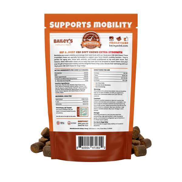 Bailey's Pet Extra Strength Hip & Joint CBD Soft Chews - Image 2
