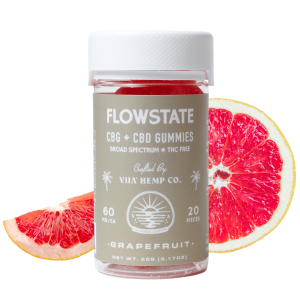 Viia Hemp Flowstate CBD and CBG Grapefruit Gummies