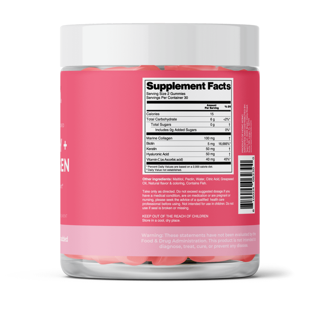 Teami Beauty and Collagen Ingredients