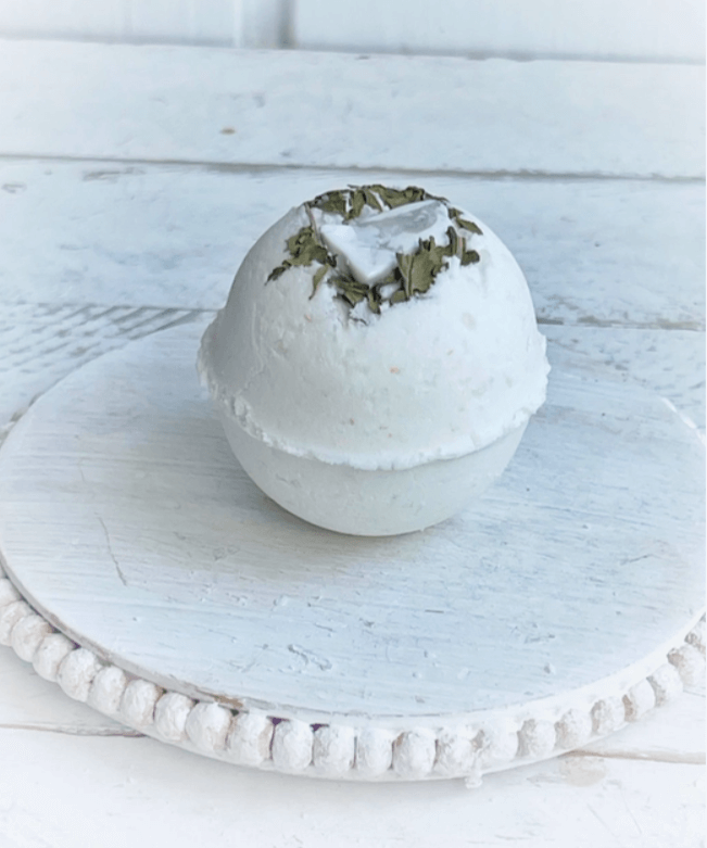 Howlite Bath Bomb with Cannabis Sativa Hemp Seed Oil - Image 3