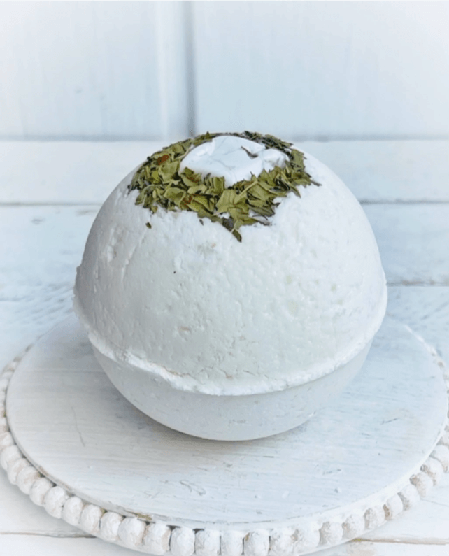 Howlite Bath Bomb with Cannabis Sativa Hemp Seed Oil - Image 2