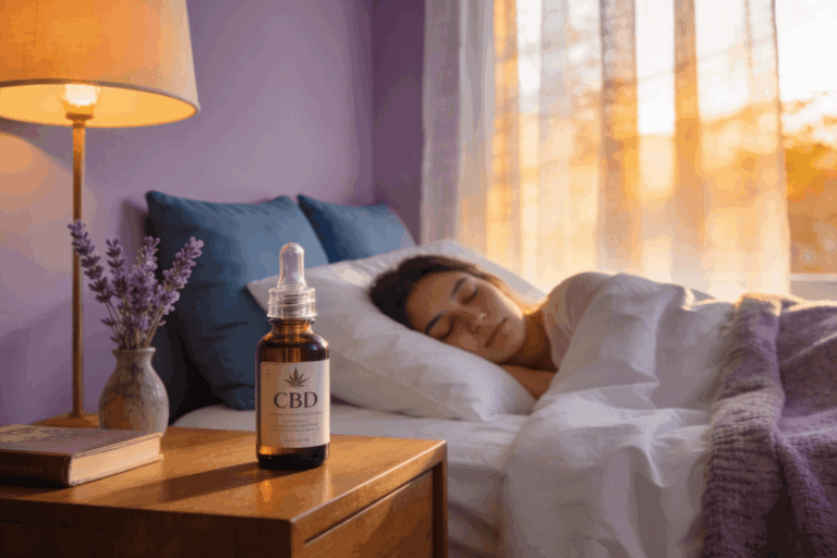 Deep restorative sleep with CBD and terpenes for insomnia relief
