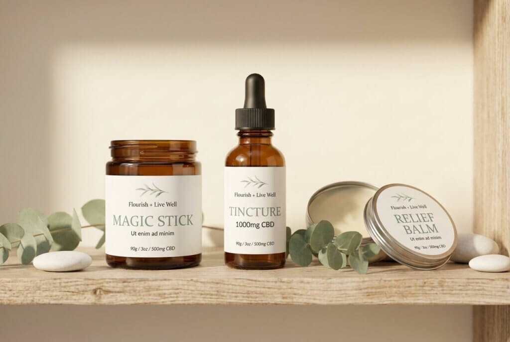 flw cbd boutique display