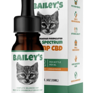 Baileys Pet CBD Tincture for cats in small bottle