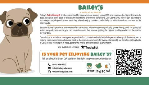 Baileys Pet Extra Strength Pet 900mg CBD Tincture