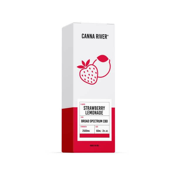 Canna River Broad Spectrum Strawberry Lemonade CBD Tincture 2500mg CBD 2.02 oz