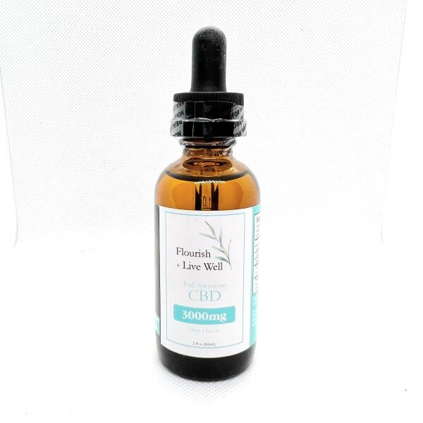 Flourish + Live Well Full Spectrum CBD Mint Tincture