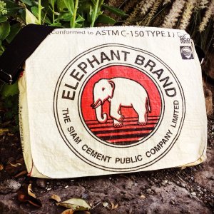 picture of elephant on tan laptop bag from Global Fashion Mission