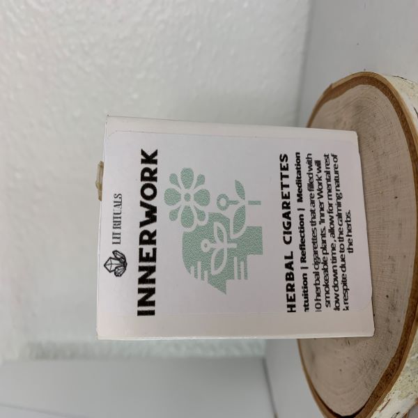 Picture of a carton of Lit Rituals brand innerwork herbal cigarettes