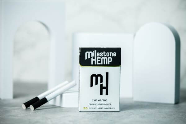 picture of a carton of Milestone Brand CBD smokeables in a carton