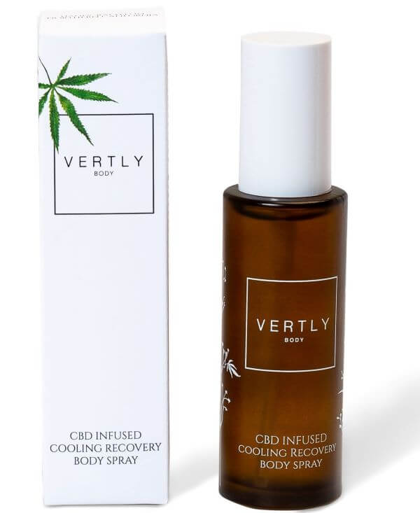 Vertly 125 Milligrams CBD Cooling Recovery Spray in 2 ounce spray bottle